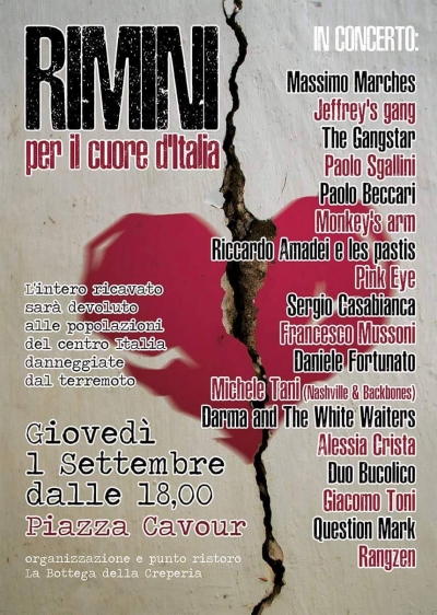 Solidarietà, concerto in piazza Cavour per i terremotati