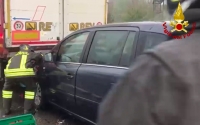 Incidente sulla Rimini-San Marino, coinvolti due auto e un camion