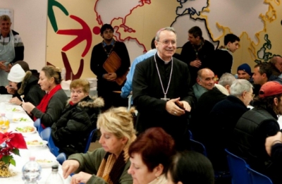 Caritas, pranzo di Natale con il vescovo