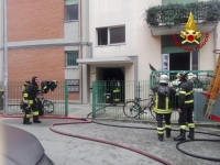 San Giuliano, incendio in appartamento