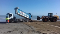 Ripascimento spiaggia, a Riccione gli ultimi lavori in zona sud