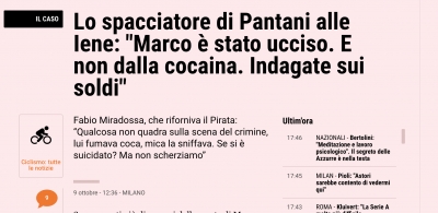 Lo spacciatore di Pantani alle Iene: &quot;Marco è stato ucciso. E non dalla cocaina. Indagate sui soldi&quot;
