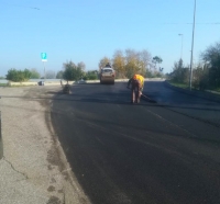 Riccione, asfalto nuovo alla rotonda Berlinguer