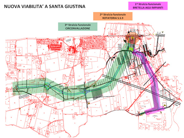 Nuova viabilita a Santa Giustina