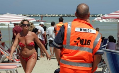 malore spiaggia 118