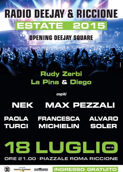 riccione concerto 18 luglio 2015