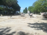 Riccione, strade a lucido in attesa dei bagnanti