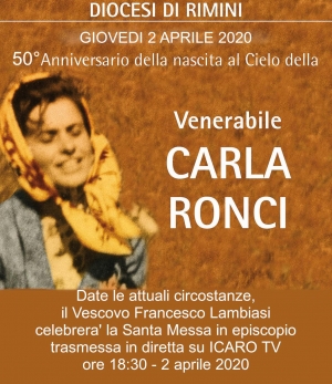 Venerabile Carla Ronci, indulgenza con la messa in tv e sul web