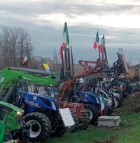 La protesta dei trattori a Rimini