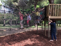 Riccione, casetta di legno al parco della Resistenza