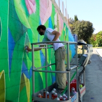 Dado colora il cemento di Covignano