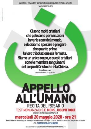 Preghiera per il cristiani perseguitati con il vescovo di Aleppo