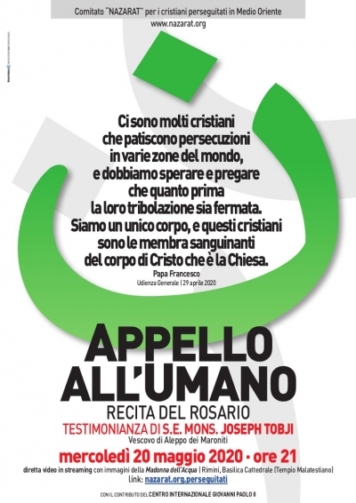 Preghiera per il cristiani perseguitati con il vescovo di Aleppo