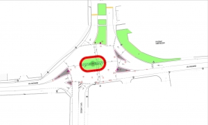 Via Macanno, nuova rotatoria davanti al Gros