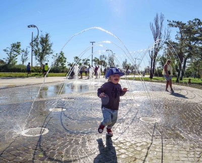 Giochi d&#039;acqua al parco del mare