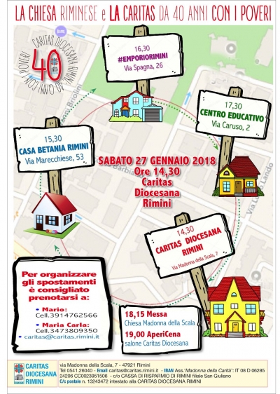 La Caritas ha 40 anni: domani festa grande