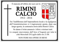 I tifosi fanno il funerale al Rimini, mercoledì all’arco d’Augusto