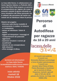 Autodifesa, corso per giovani donne al via il 18 ottobre