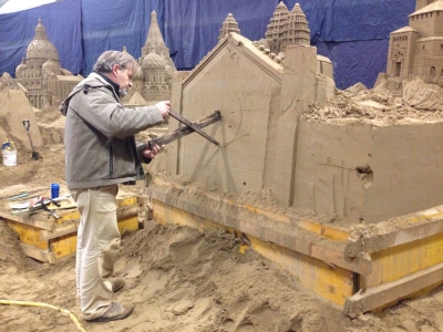 Presepe di sabbia, anteprima per i terremotati